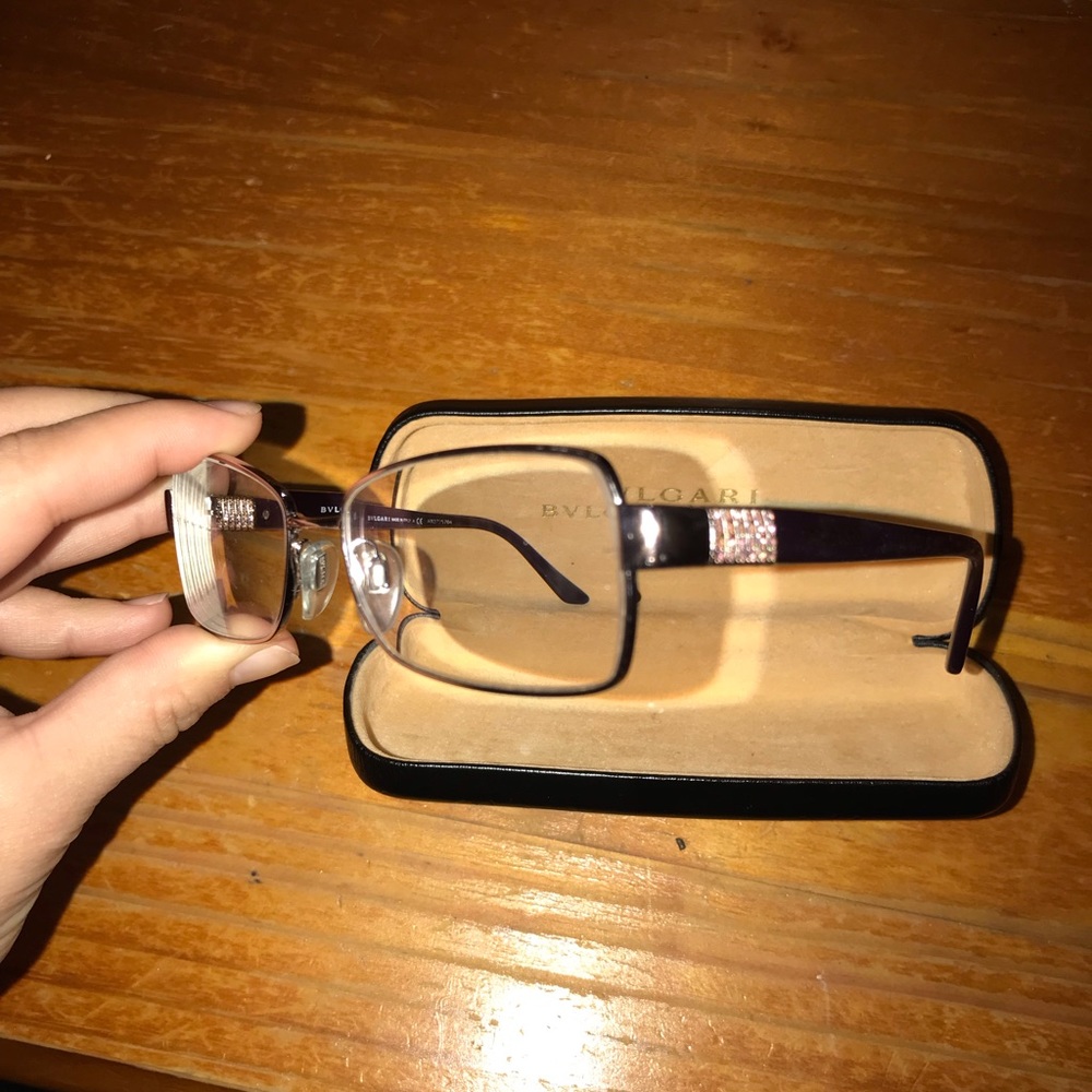 Purple Swarovski Bvlgari Eyeframes